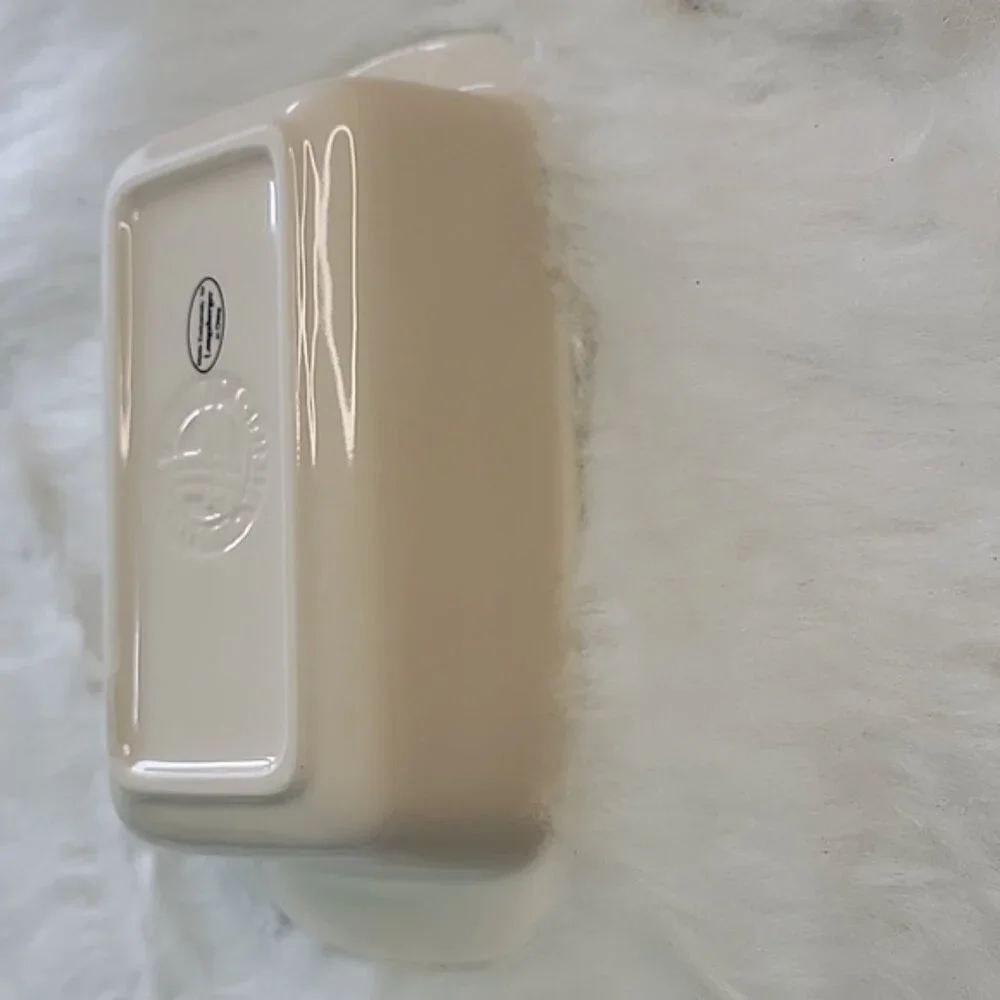 LONGABERGER NeW Woven Traditions Heritage Small‎ Cream Green Loaf Baking Dish